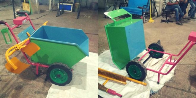 15 Year Old invents a Garbage Collecting Cart