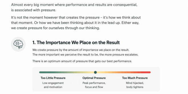 Pressure is in the Mind, Not in the Moment